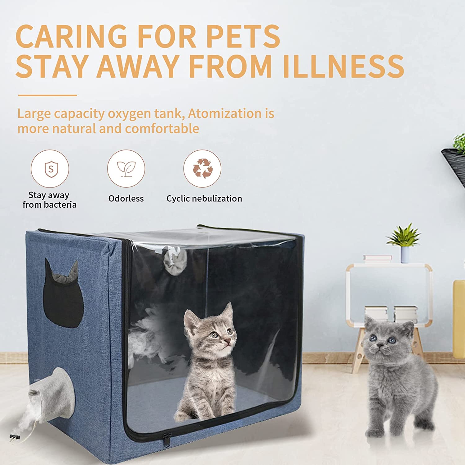 Pet Dog Cat Oxygen ICU Cage 10 - Lab Incubator 评论和价格